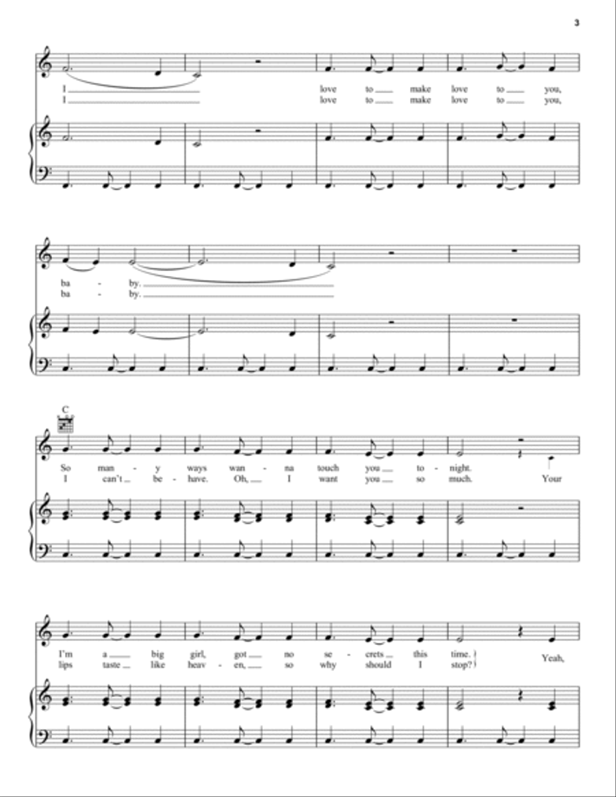 Dance Again (feat. Pitbull) Piano, Vocal, Guitar scores gallery preview page 3