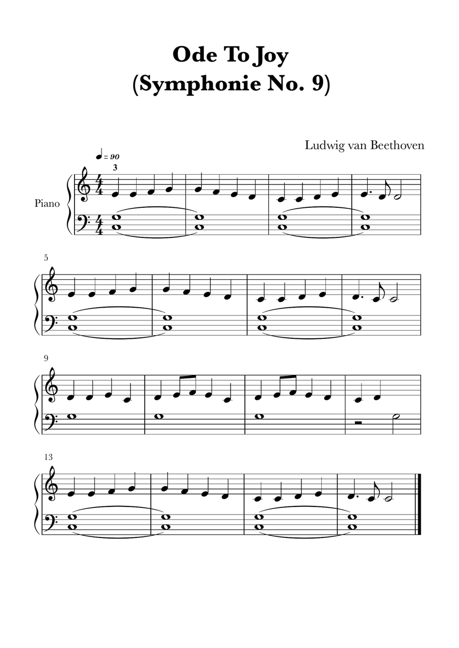 Ode to joy simply piano cheap