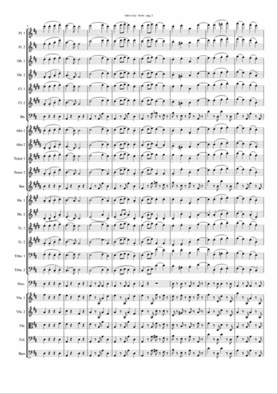 Ode to Joy (Europe Anthem) - Flexible instrumentation Full Orchestra scores gallery preview page 4