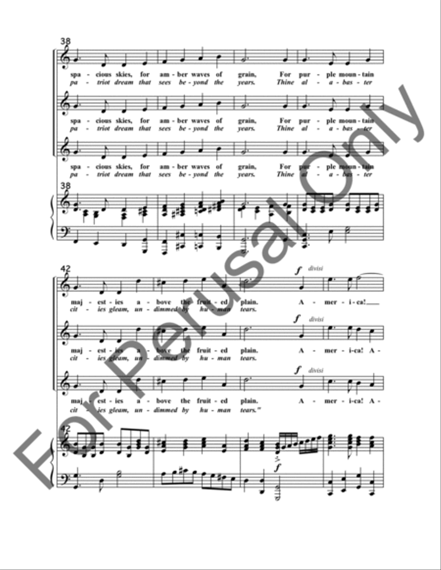 America the Beautiful (Choral Score) SA scores gallery preview page 7