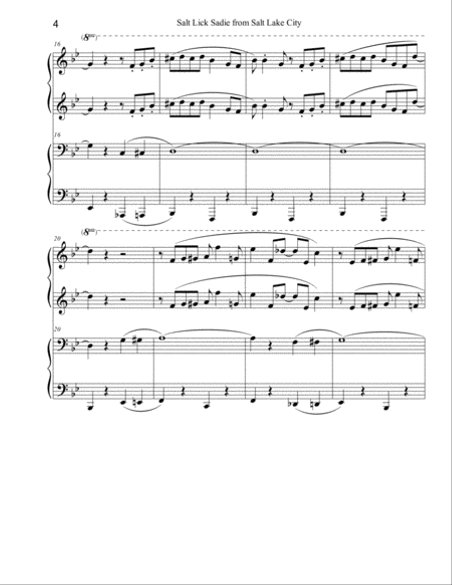 Salt Lick Sadie from Salt Lake City Piano scores gallery preview page 4