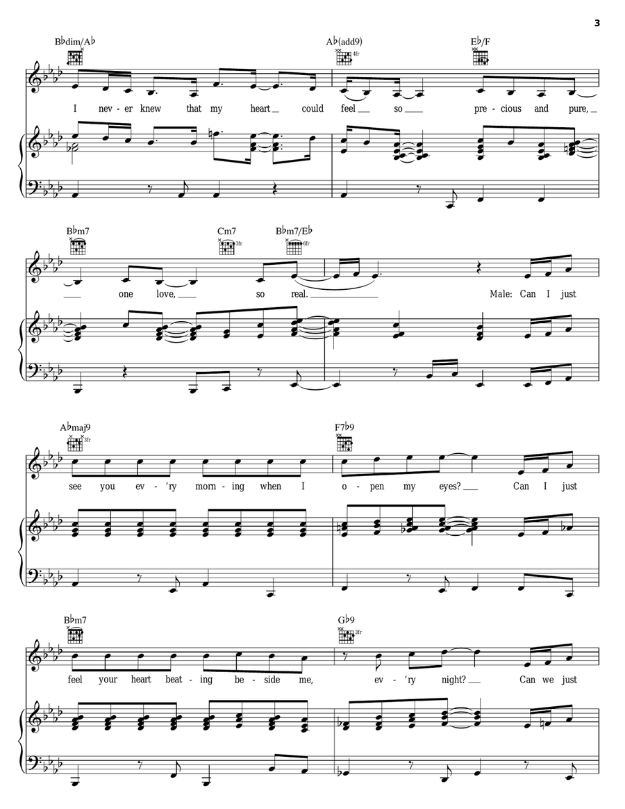 Spend My Life With You Piano, Vocal, Guitar scores gallery preview page 3