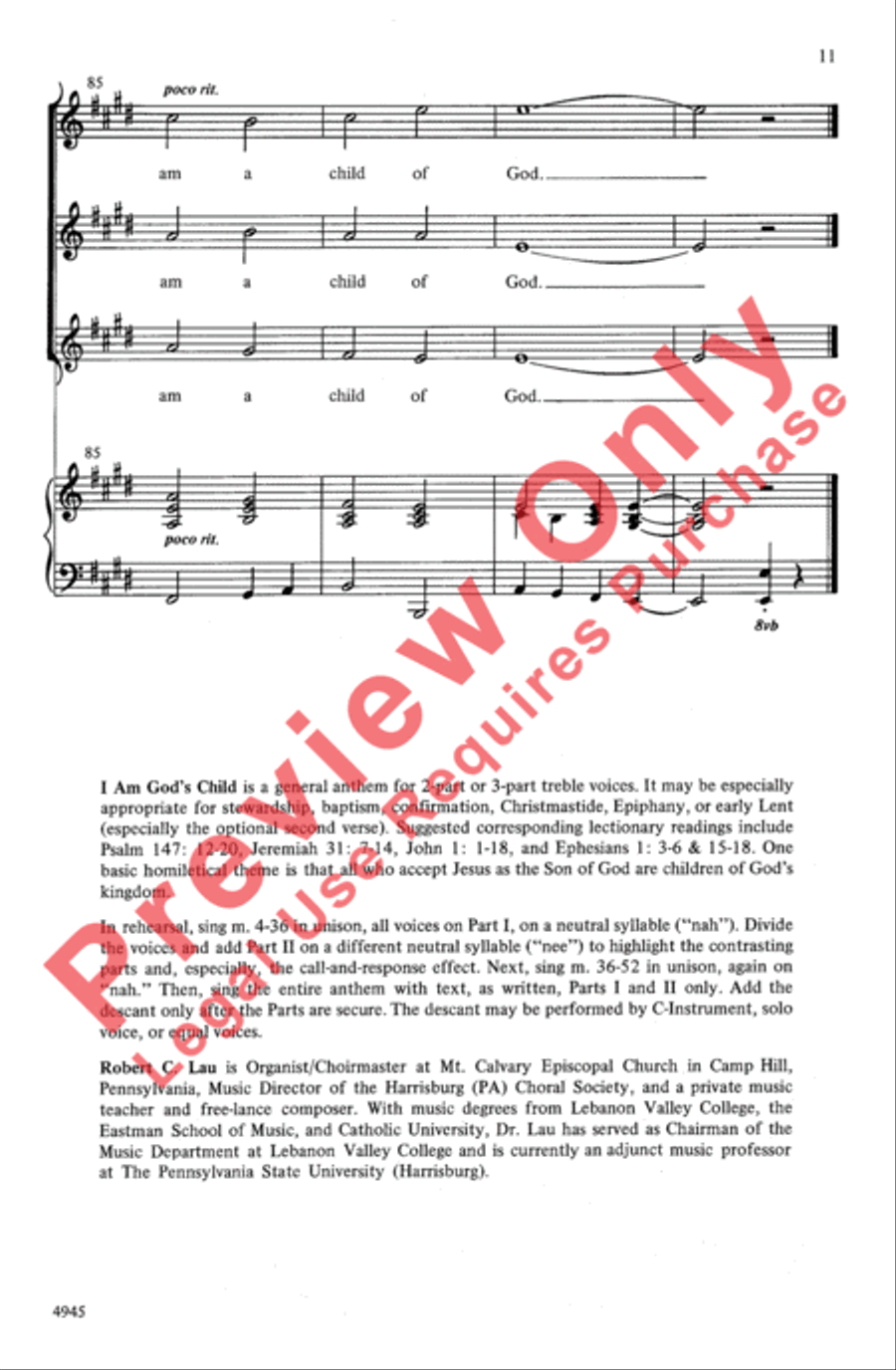 I Am God's Child 2-Part scores gallery preview page 10