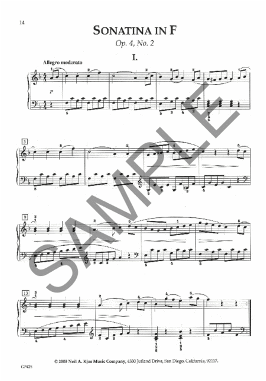 Lichner: Three Sonatinas, Opus 4 Piano Solo scores gallery preview page 2
