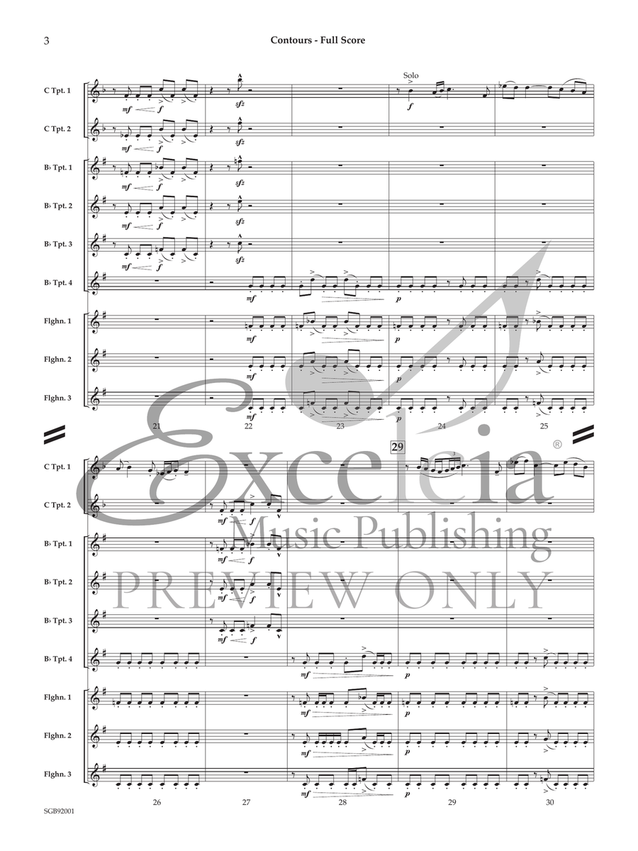 Contours Contours Brass Ensemble scores gallery preview page 4