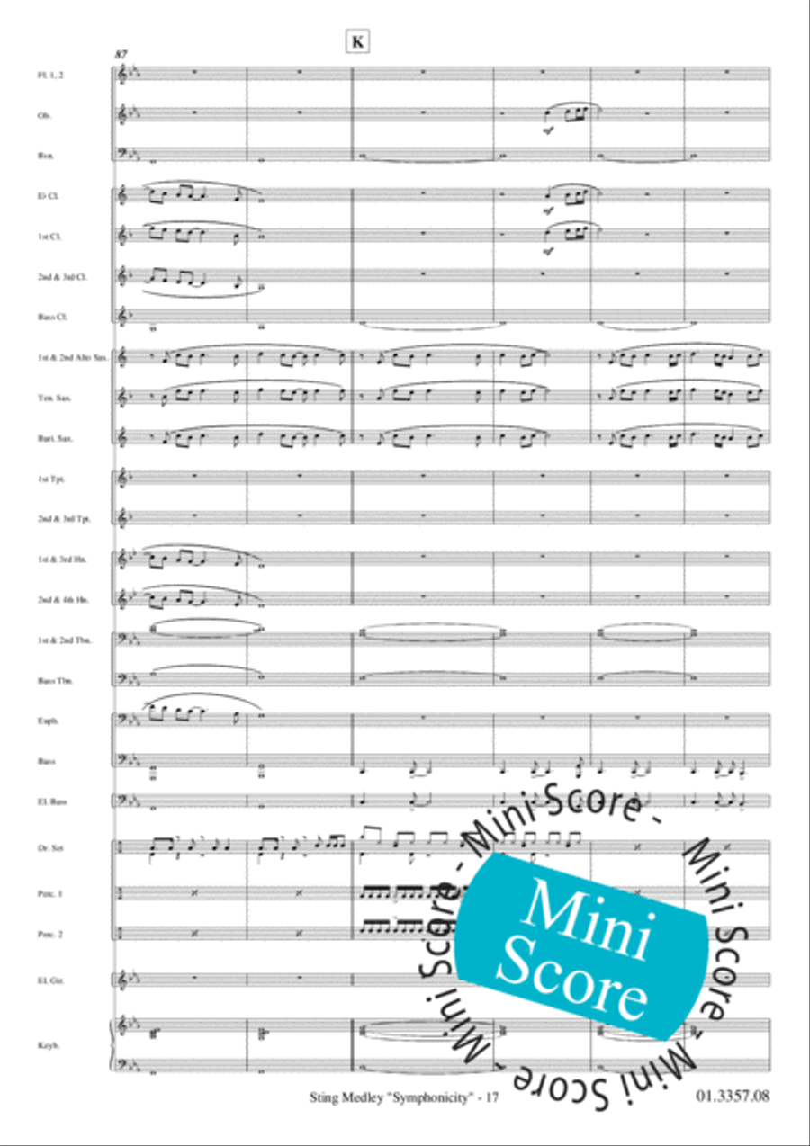Sting Medley Sting Medley Concert Band scores gallery preview page 21