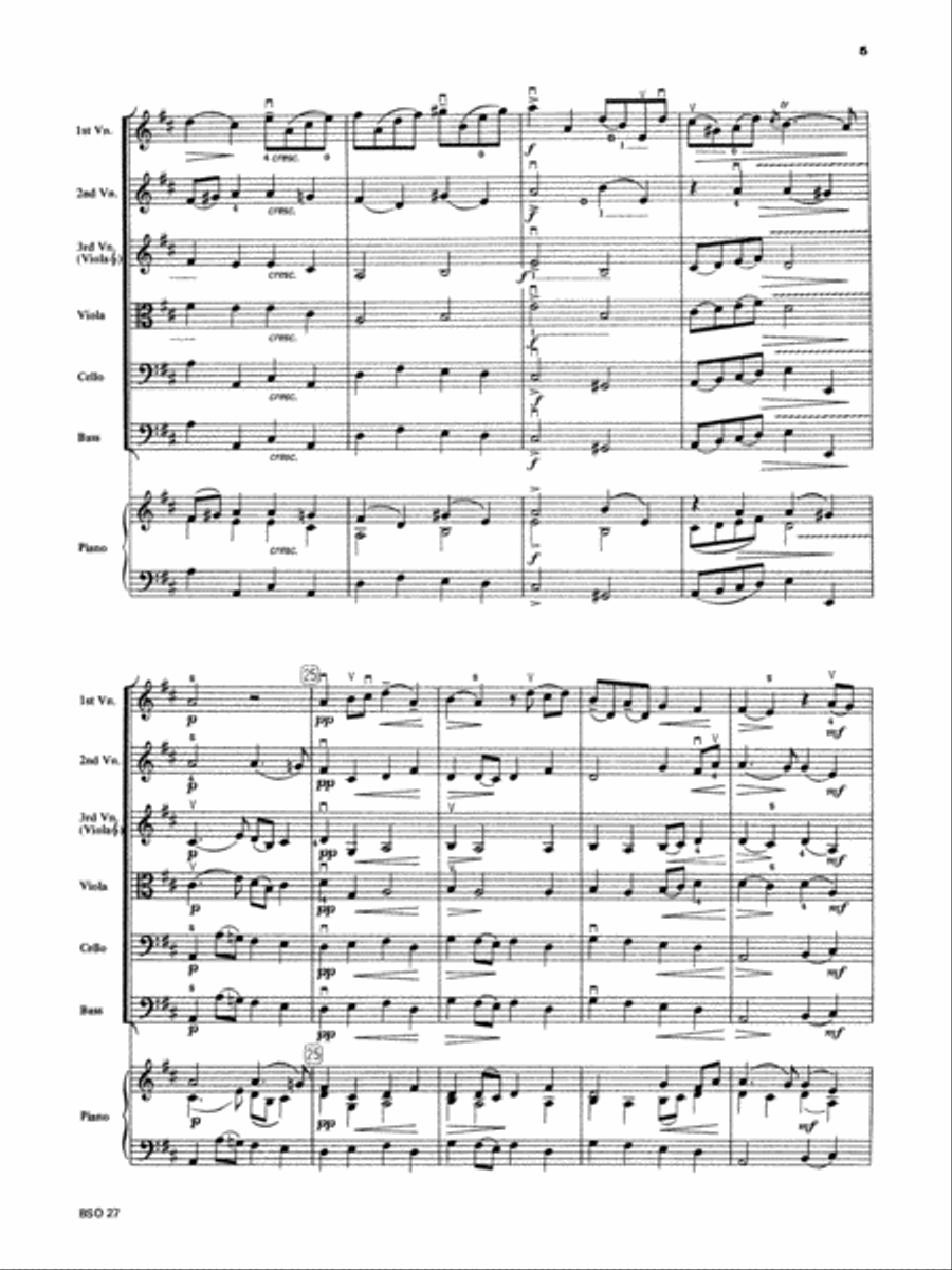Chamber Suite in D: Score String Orchestra scores gallery preview page 5