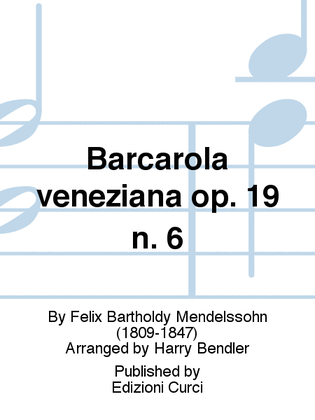 Barcarola veneziana op. 19 n. 6