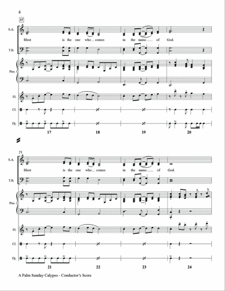 A Palm Sunday Calypso Piano Accompaniment scores gallery preview page 4
