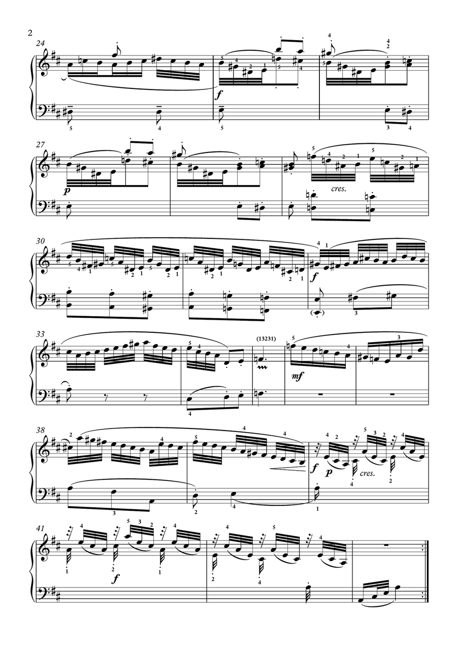 Scarlatti-Sonata in D-Major L.369 K.145(piano) Scarlatti-Sonata in D-Major L.369 K.145(piano) Piano Solo scores gallery preview page 3