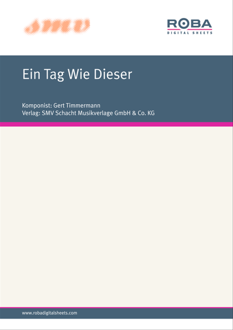 Ein Tag Wie Dieser Piano, Vocal scores gallery preview page 1