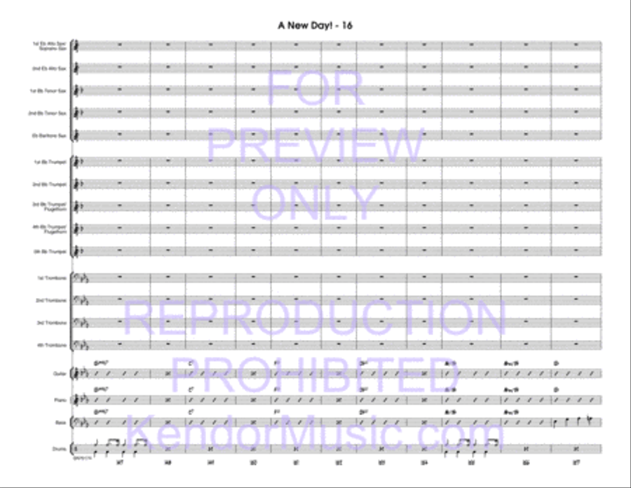 New Day!, A (Full Score) Jazz Ensemble scores gallery preview page 17