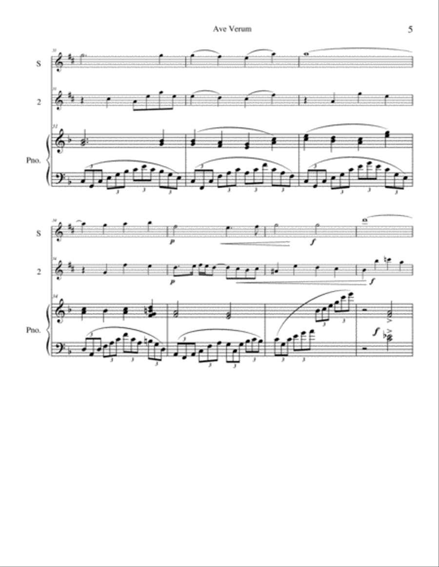 Ave Verum Ave Verum Baritone Saxophone scores gallery preview page 5