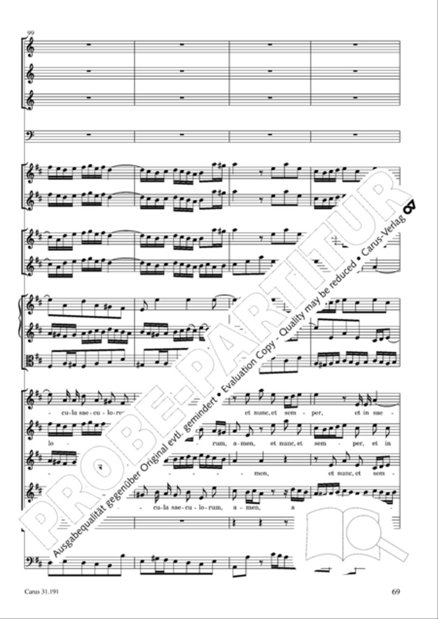 Gloria in excelsis Deo SSATB scores gallery preview page 69
