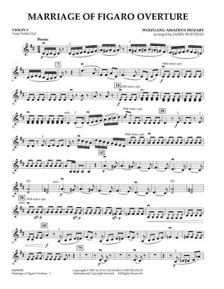 Overture to Marriage of Figaro - Violin 3 (Viola Treble Clef)