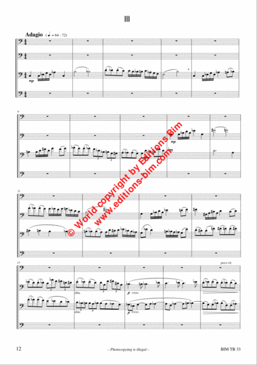 Trombone Quartet N° 1 Trombone Quartet N° 1 Trombone Quartet scores gallery preview page 6