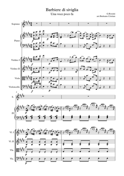 Una voce poco fa - transcribed for String Quartet