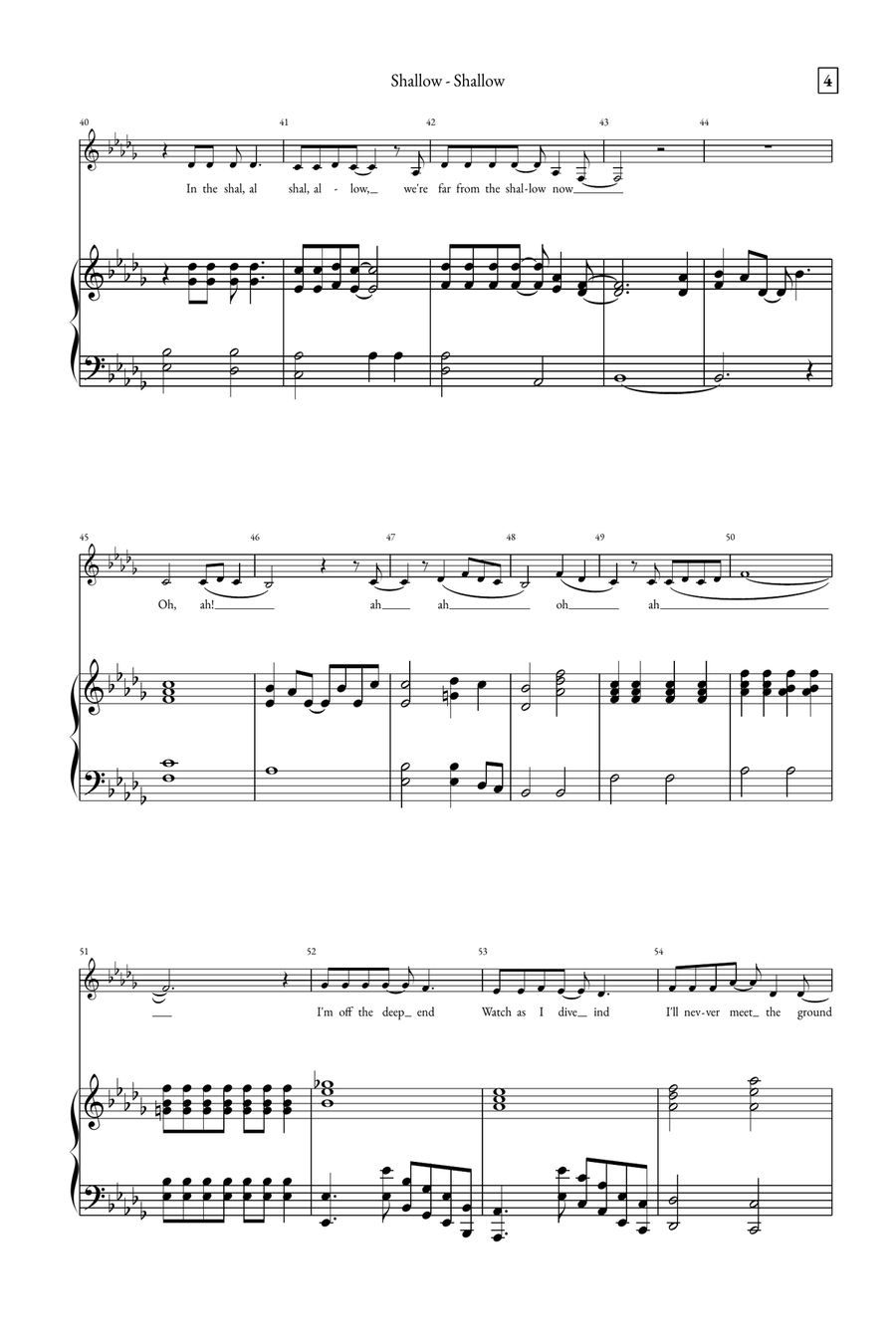 Shallow A Cappella scores gallery preview page 4