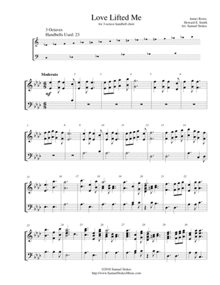 Love Lifted Me - for 3-octave handbell choir
