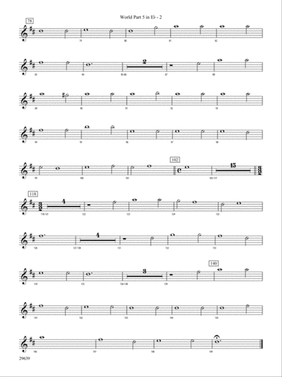 Aria Della Battaglia: (World Part) 5 in Eb Concert Band scores gallery preview page 2