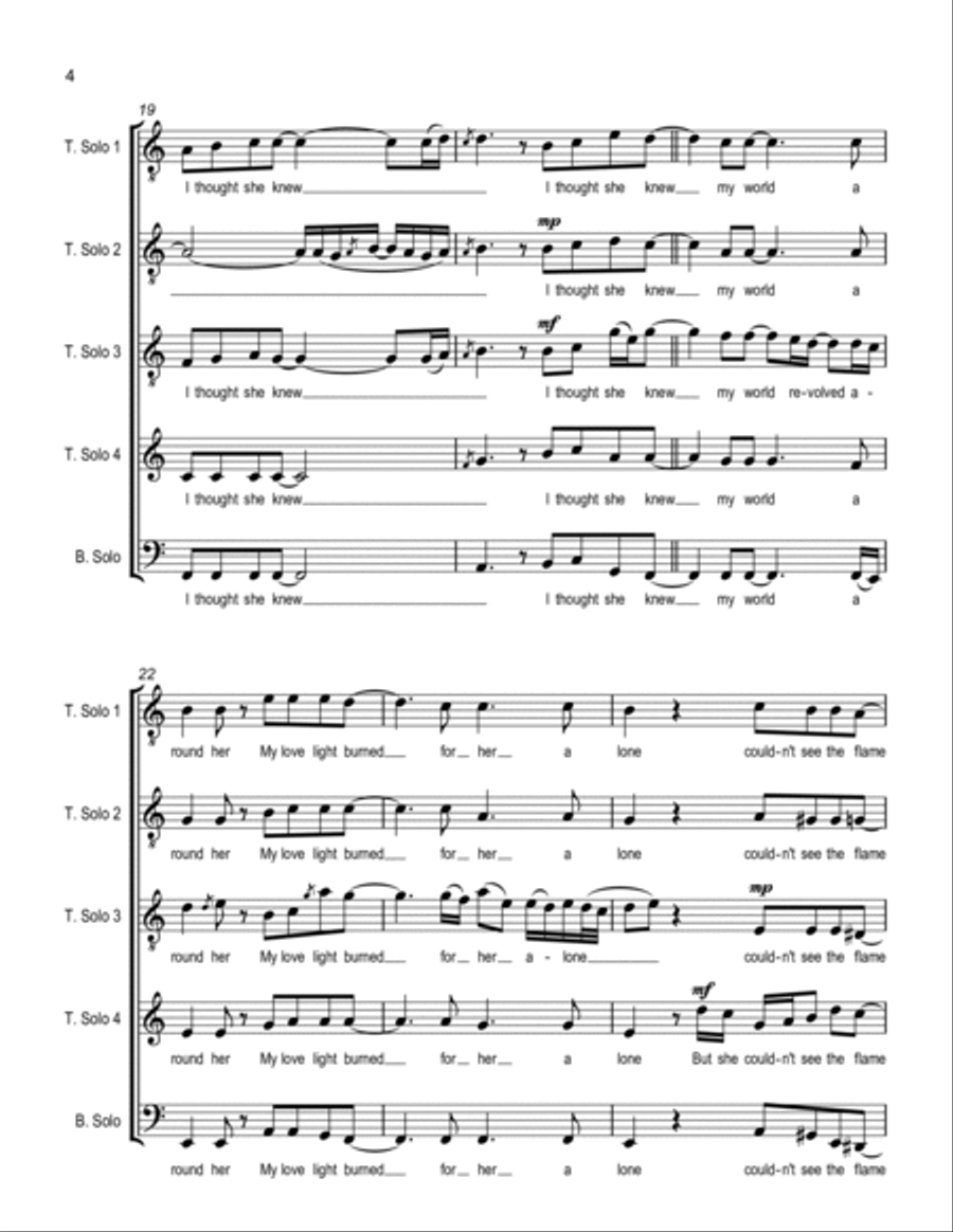 I Thought She Knew I Thought She Knew A Cappella scores gallery preview page 4