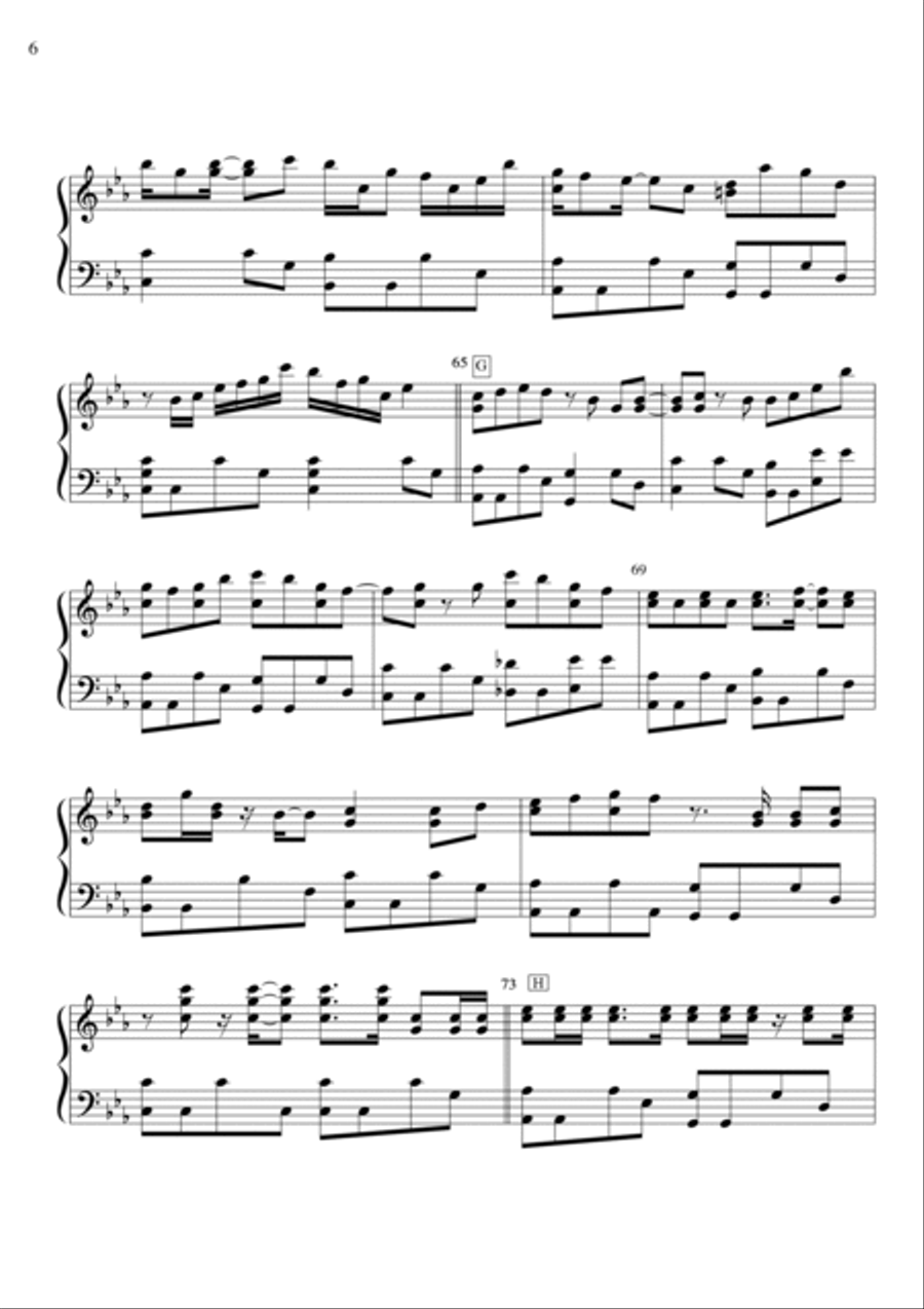 Yoruni Kakeru Piano Solo scores gallery preview page 6
