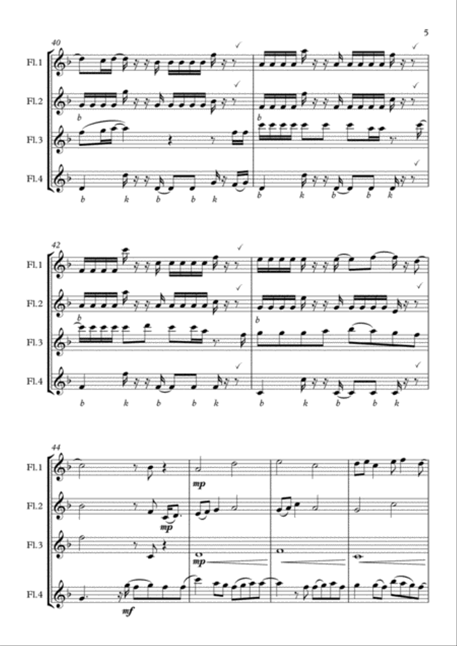 Too Good At Goodbyes Too Good At Goodbyes Woodwind Quartet scores gallery preview page 5