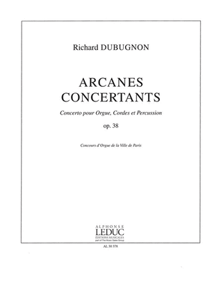 Dubugnon Arcanes Concertants Op.38 Grand Organ Book