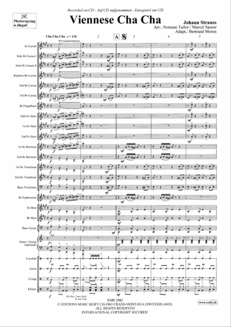Viennese Cha Cha Brass Band scores gallery preview page 4