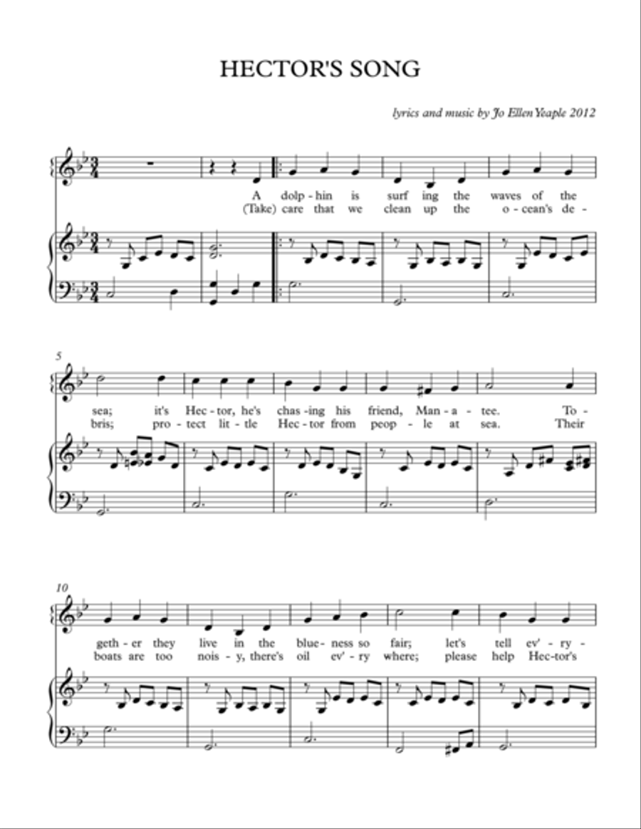 Hector's Dolphin Voice scores gallery preview page 1
