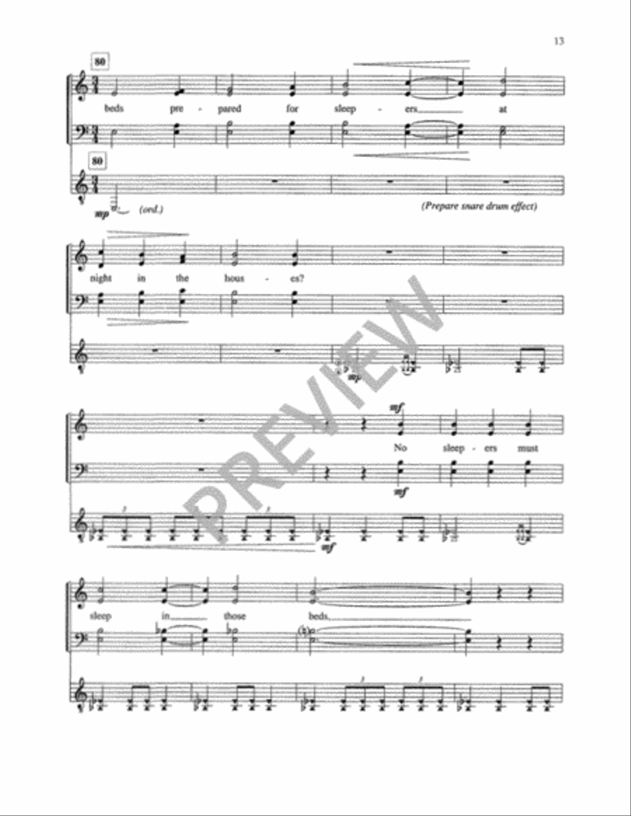 A Procession Winding Around Me (Vocal Score) 4-Part scores gallery preview page 15