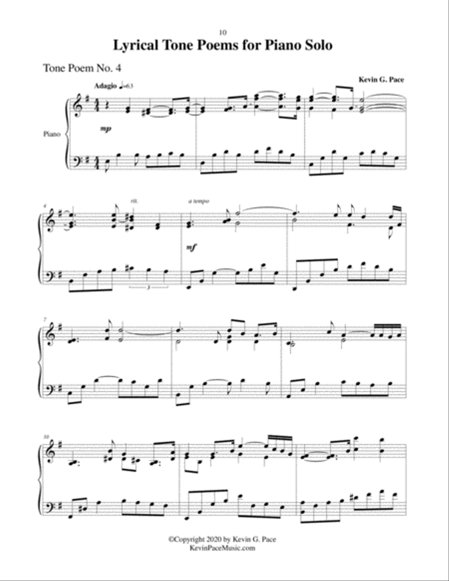 Lyrical Tone Poem No. 4, piano solo Piano Solo scores gallery preview page 2