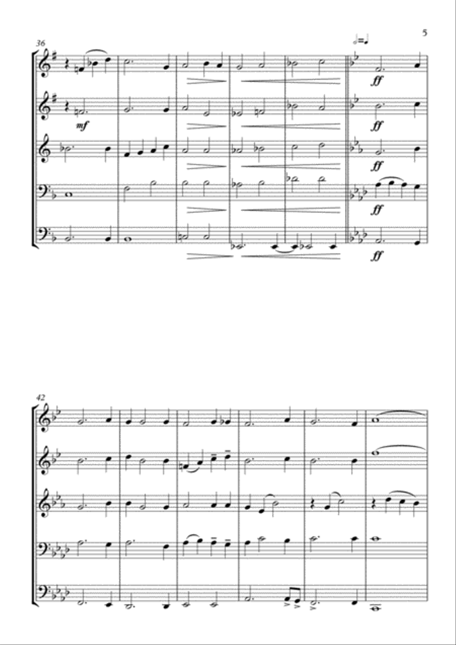 Unchained Melody Brass Ensemble scores gallery preview page 6