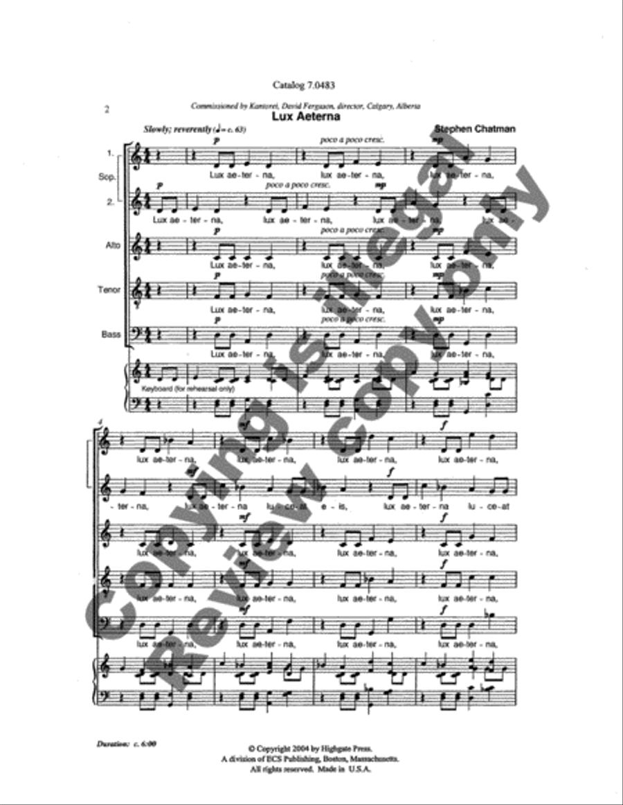 <br>Sheet music extract