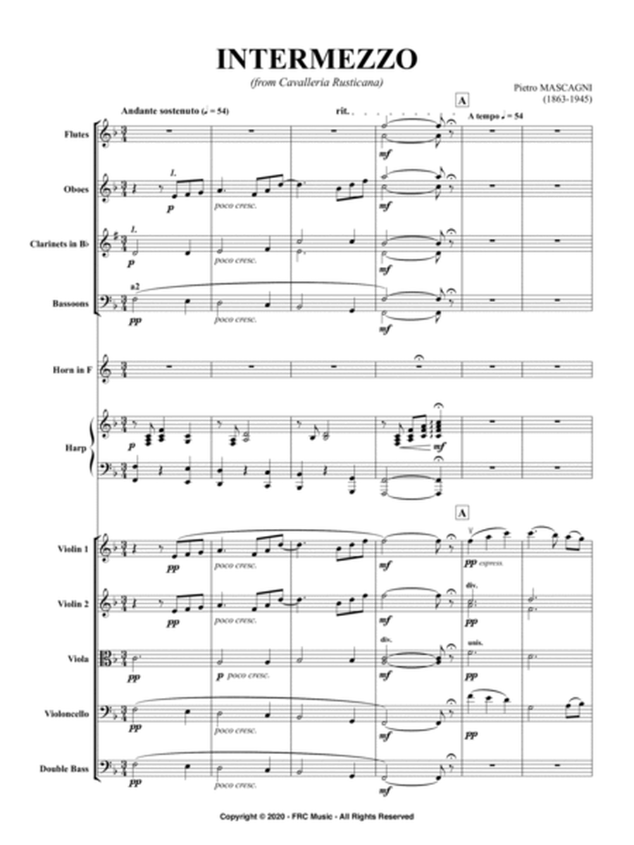 Intermezzo (from Cavalleria rusticana) for Orchestra image number null