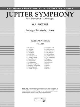 Jupiter Symphony, 1st Movement: Score
