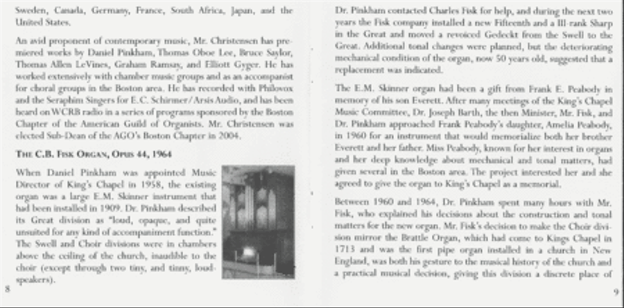 Heinrich Christensen Plays the C.B. Fisk Organ, King's Chapel, Boston Organ scores gallery preview page 6