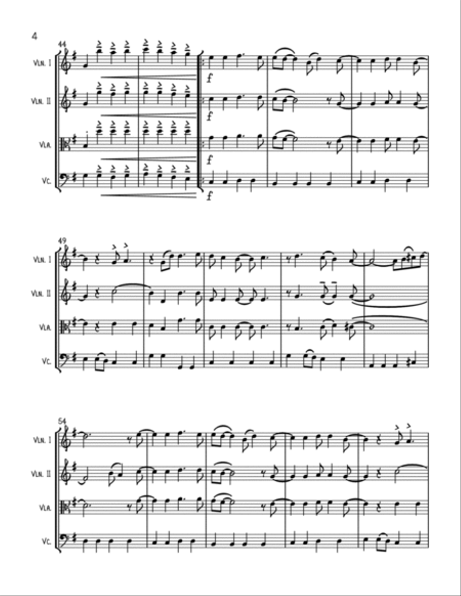 Daydream Believer String Quartet scores gallery preview page 4