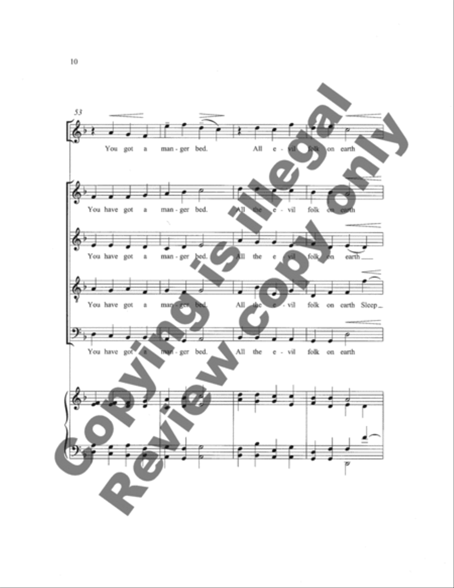 Jesus, Jesus, Rest Your Head 4-Part scores gallery preview page 23