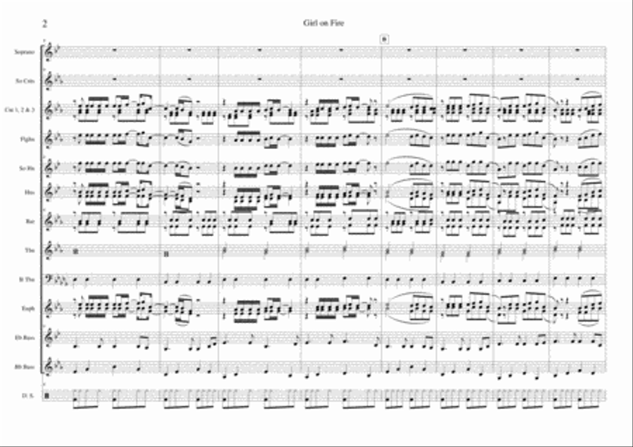 Girl On Fire Small Ensemble scores gallery preview page 2