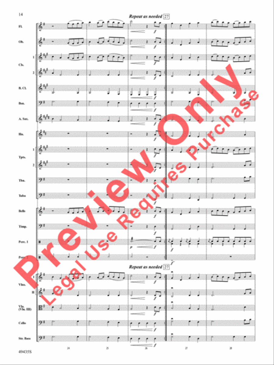 Graduation Suite Full Orchestra scores gallery preview page 15