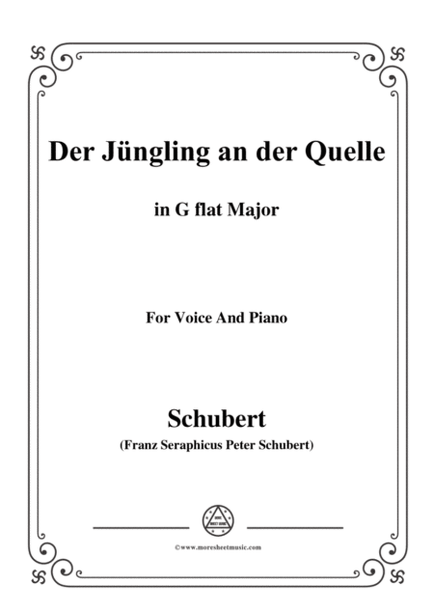 Schubert-Der Jüngling an der Quelle,in G flat Major,for Voice&Piano image number null