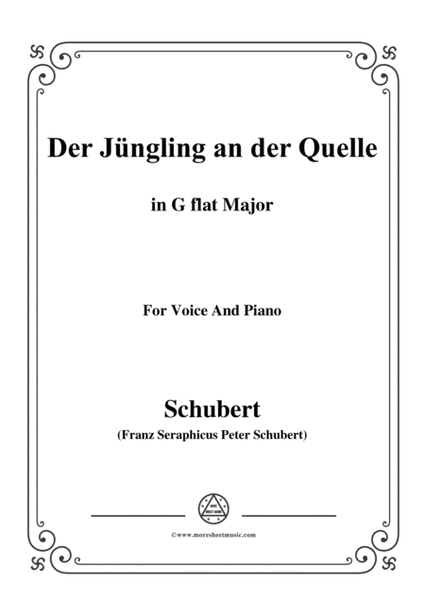 Schubert-Der Jüngling an der Quelle,in G flat Major,for Voice&Piano image number null