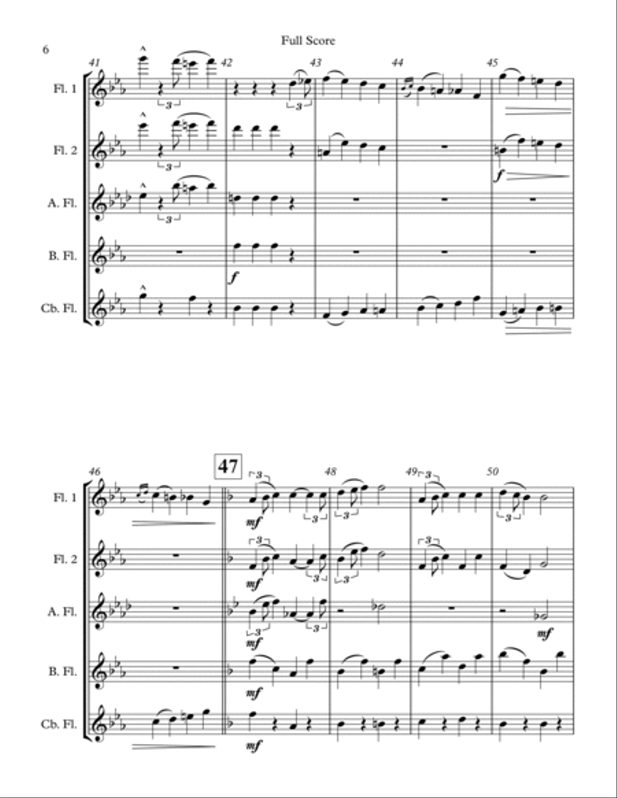 Santa Claus Is Comin' To Town Woodwind Quintet scores gallery preview page 6