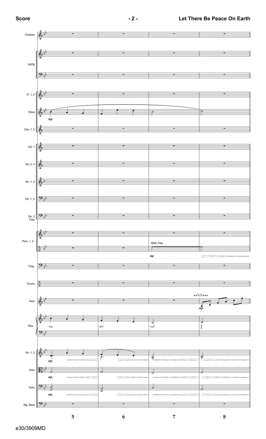 Let There Be Peace on Earth - Downloadable Orchestration Set of Parts scores gallery preview page 4