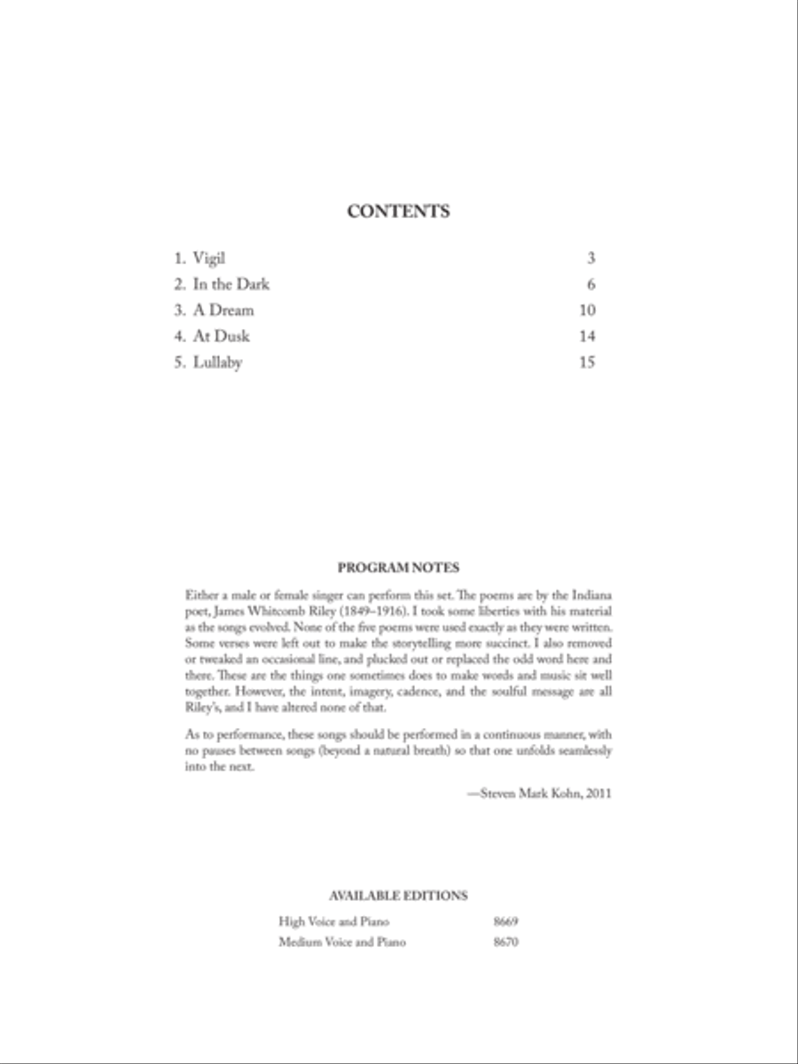 Lullabies and Dreams High Voice scores gallery preview page 1