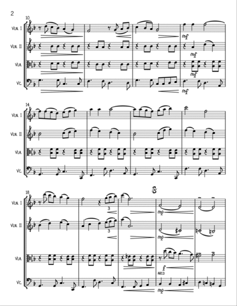 Heart And Soul String Quartet scores gallery preview page 2