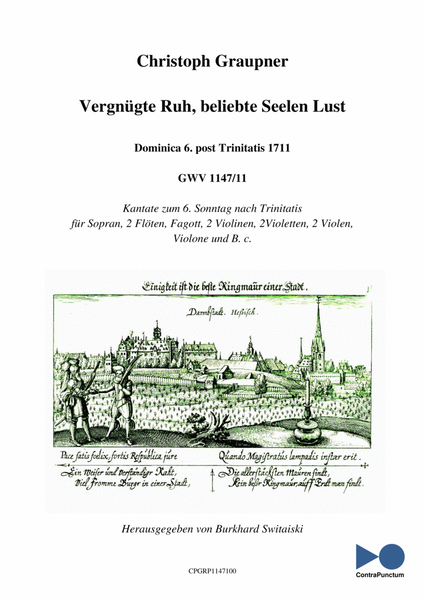 Graupner Christoph Cantata Vergnügte Ruh, beliebte Seelen Lust GWV 1147/11 image number null