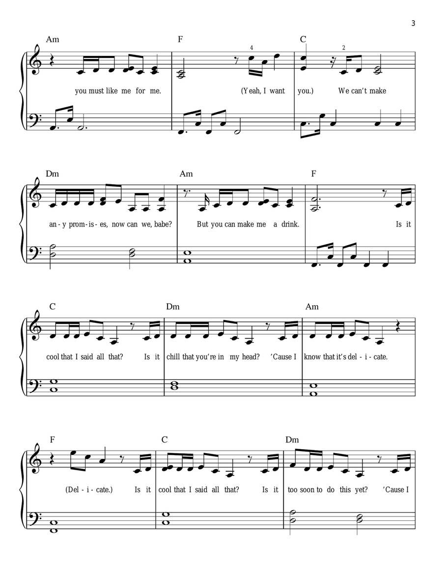 Delicate Easy Piano scores gallery preview page 3