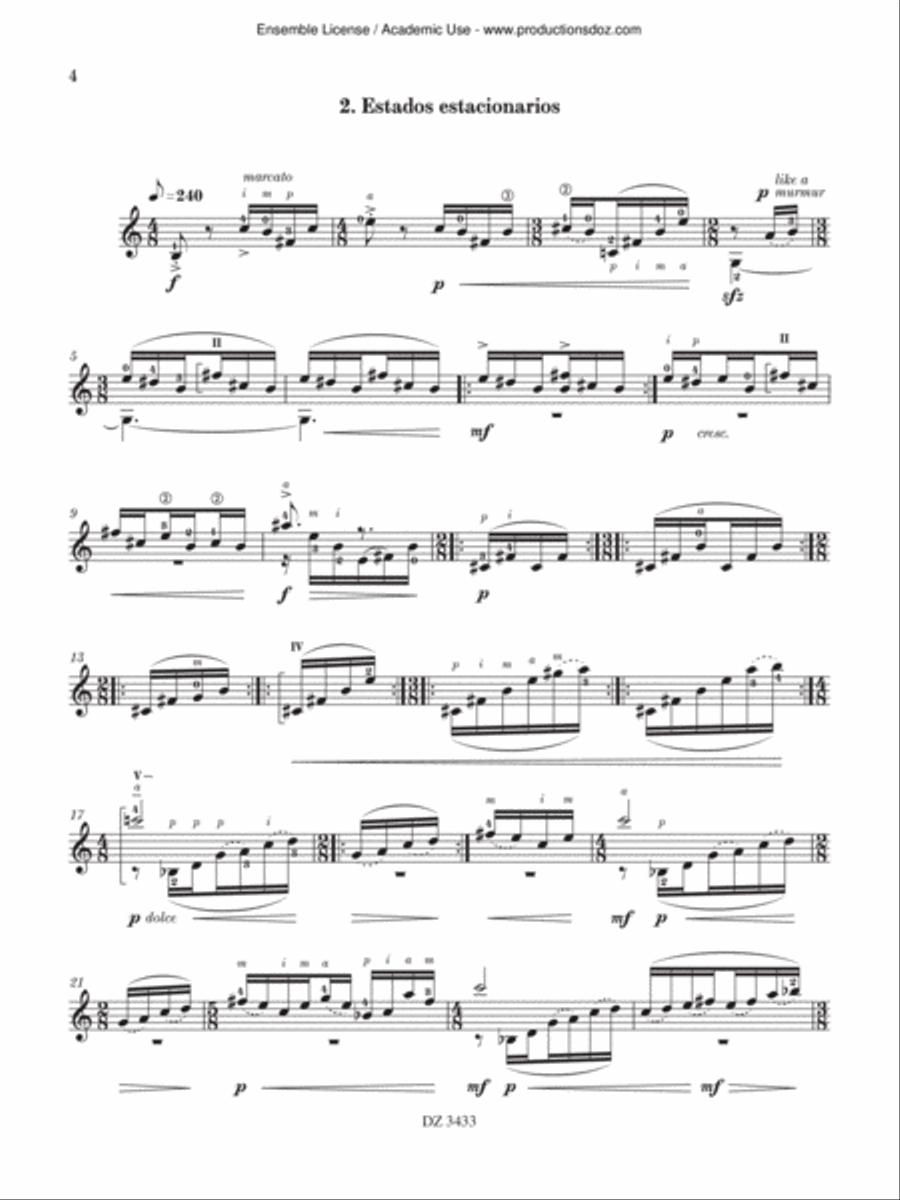 Dos Preludios Classical Guitar scores gallery preview page 4